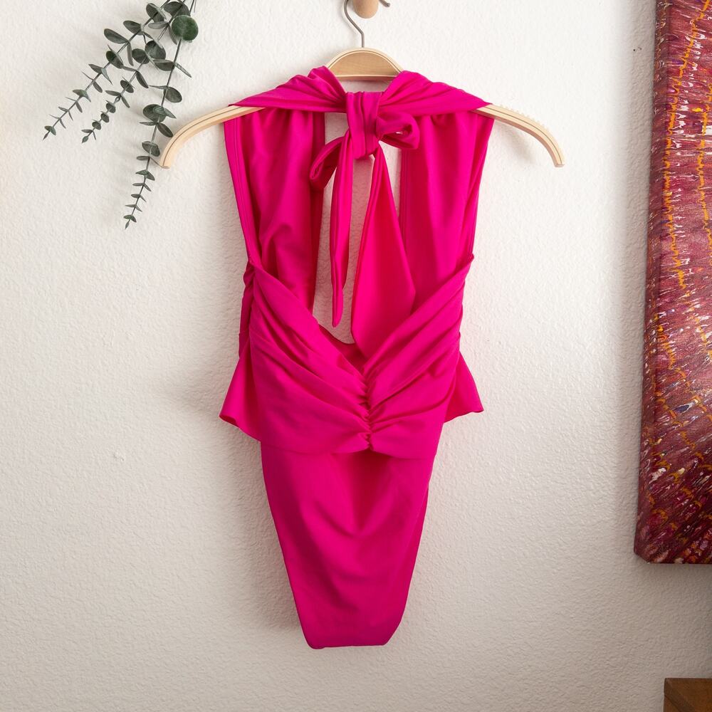 Michael Costello X Revolve Dasia Pink One Piece Swimsuit XL - Picture 5 of 10